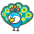 Peacock Emoji from Kawaii Emoji Set