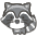 Raccoon Emoji from Kawaii Emoji Set