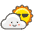 Sun Behind Cloud A Emoji from Kawaii Emoji Set