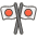 Crossed Flags Emoji from Kawaii Emoji Set