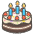 Birthday Cake Emoji from Kawaii Emoji Set