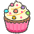 Cupcake Emoji from Kawaii Emoji Set