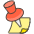 Push pin Emoji from Kawaii Emoji Set