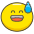 Grinning Face With Sweat Emoji from Kawaii Emoji Set