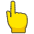 Backhand Index Pointing Up Emoji from Kawaii Emoji Set