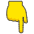 Backhand Index Pointing Down Emoji from Kawaii Emoji Set