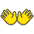 Open Hands Emoji from Kawaii Emoji Set