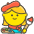 Woman Artist Emoji from Kawaii Emoji Set
