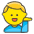 Man Tipping Hand Emoji from Kawaii Emoji Set