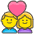 Couple With Heart Emoji from Kawaii Emoji Set