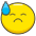 Downcast Face With Sweat Emoji from Kawaii Emoji Set