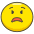 Worried Face Emoji from Kawaii Emoji Set