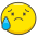 Sad But Relieved Face Emoji from Kawaii Emoji Set