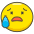 Anxious Face With Sweat Emoji from Kawaii Emoji Set