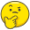 Thinking Face B Emoji from Kawaii Emoji Set