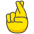 Crossed Fingers Emoji from Kawaii Emoji Set