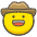 Cowboy Hat Face Emoji from Kawaii Emoji Set