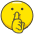 Shushing Face Emoji from Kawaii Emoji Set