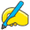 Writing Hand Emoji from Kawaii Emoji Set