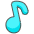 Musical Note B Emoji from Kawaii Emoji Set