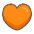 Orange Heart Emoji from Kawaii Emoji Set