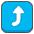 Right Arrow Curving Up Emoji from Kawaii Emoji Set