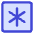 Asterisk Square 1 Icon from Core Duo Set