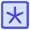 Asterisk Square 3 Icon from Core Duo Set