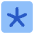 Asterisk Square 3 Icon from Core Flat Set