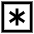 Asterisk Square Icon from Sharp Line Set