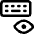 Keyboard Badge Eye View Icon from Core Line Set