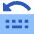 Keyboard Previous Language Icon from Sharp Flat Set