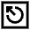 Power Off Square Icon from Sharp Line Set