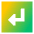 Return Square 1 Icon from Sharp Gradient Set