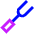 Big Fork Icon from Sharp Neon Set