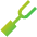Big Fork Icon from Sharp Gradient Set