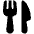 Fork Knife Icon from Plump Solid Set | Free Download as SVG Vector and Transparent PNG | Streamline icons