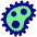 Bacteria Virus Cells Biology Icon from Plump Pop Set