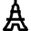 Landmark Eiffel Tower Icon from Nova Line Set