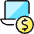 Laptop Cash Icon from Ultimate Colors Set