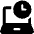 Laptop Clock Icon from Ultimate Bold Set