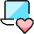 Laptop Heart Icon from Ultimate Colors Set