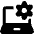 Laptop Settings Icon from Ultimate Bold Set
