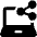 Laptop Share Icon from Ultimate Bold Set