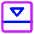 Bar Bottom Panel Close Icon from Core Neon Set