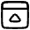 Bar Top Panel Close Icon from Plump Line Set