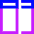 Split Horizontal Icon from Sharp Neon Set