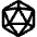 Dice D20 Icon from Core Line Set
