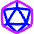 Dice D20 Icon from Flex Neon Set