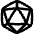 Dice D20 Icon from Flex Line Set